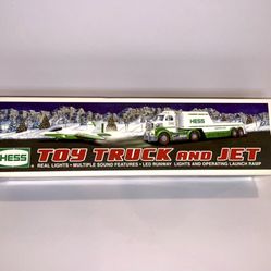 New HESS 2010 Toy Truck And Jet Lights  Sounds Launch Ramp 