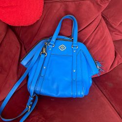 Oryany Annabel Royal Blue All Leather Purse 
