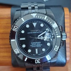 Seiko Submariner Mod All Black Automatic