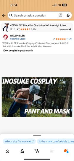 Pig Mask And Pants Costume 