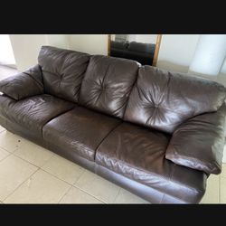 Leather Sofa With Leather Recliner