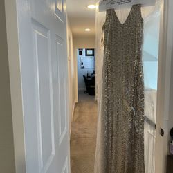 Ralph Lauren Gold Sequin Size 4 Dress