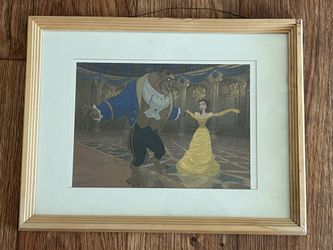 Vintage Disney Beauty and the Beast Framed Print – Belle & Beast Ballroom