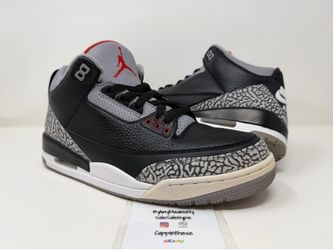 USED 2018 NIKE AIR JORDAN RETRO BLACK CEMENT 3 III SIZE 11
