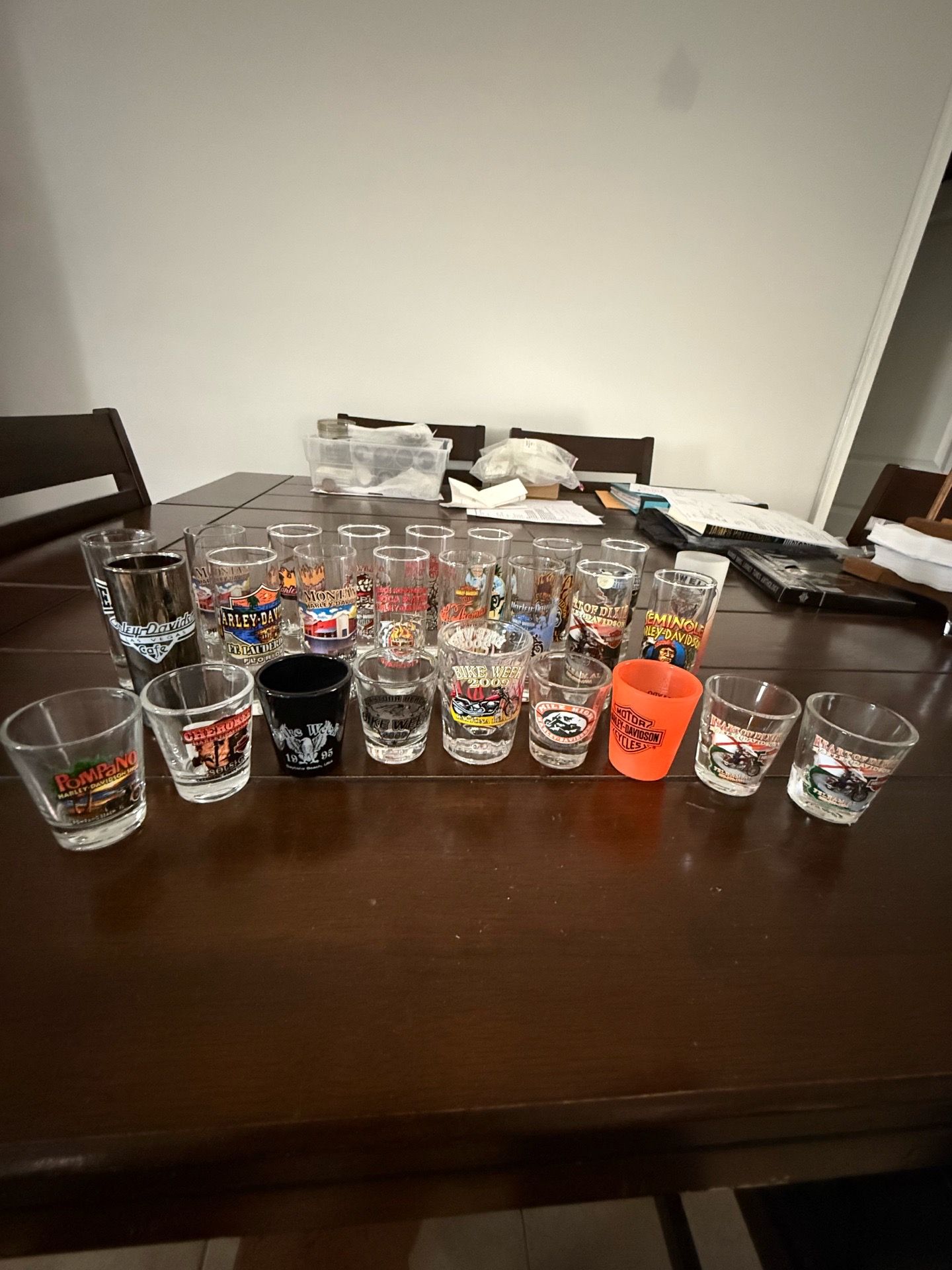 Harley Davidson shot glasses