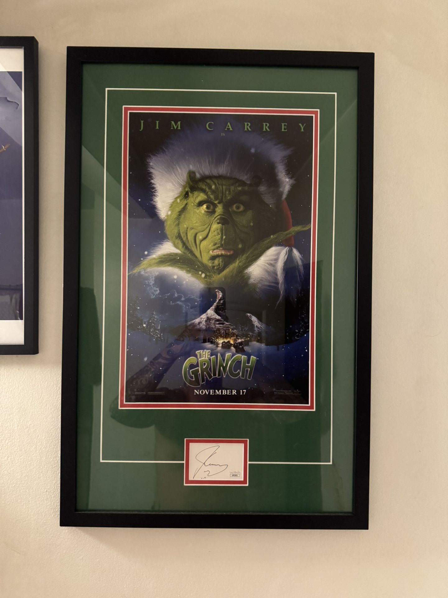 Autographed Jim Carey Grinch