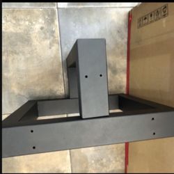 TC-HOMENY Table Legs 16 INCH Bench Legs Coffee Industrial Heavy Duty Metal Legs Black Set of 2