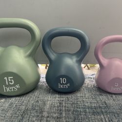 3-Piece Kettlebell Set (5, 10, 15 lbs) 