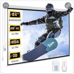 *NEW* 84-inch Motorized Projector Screen 