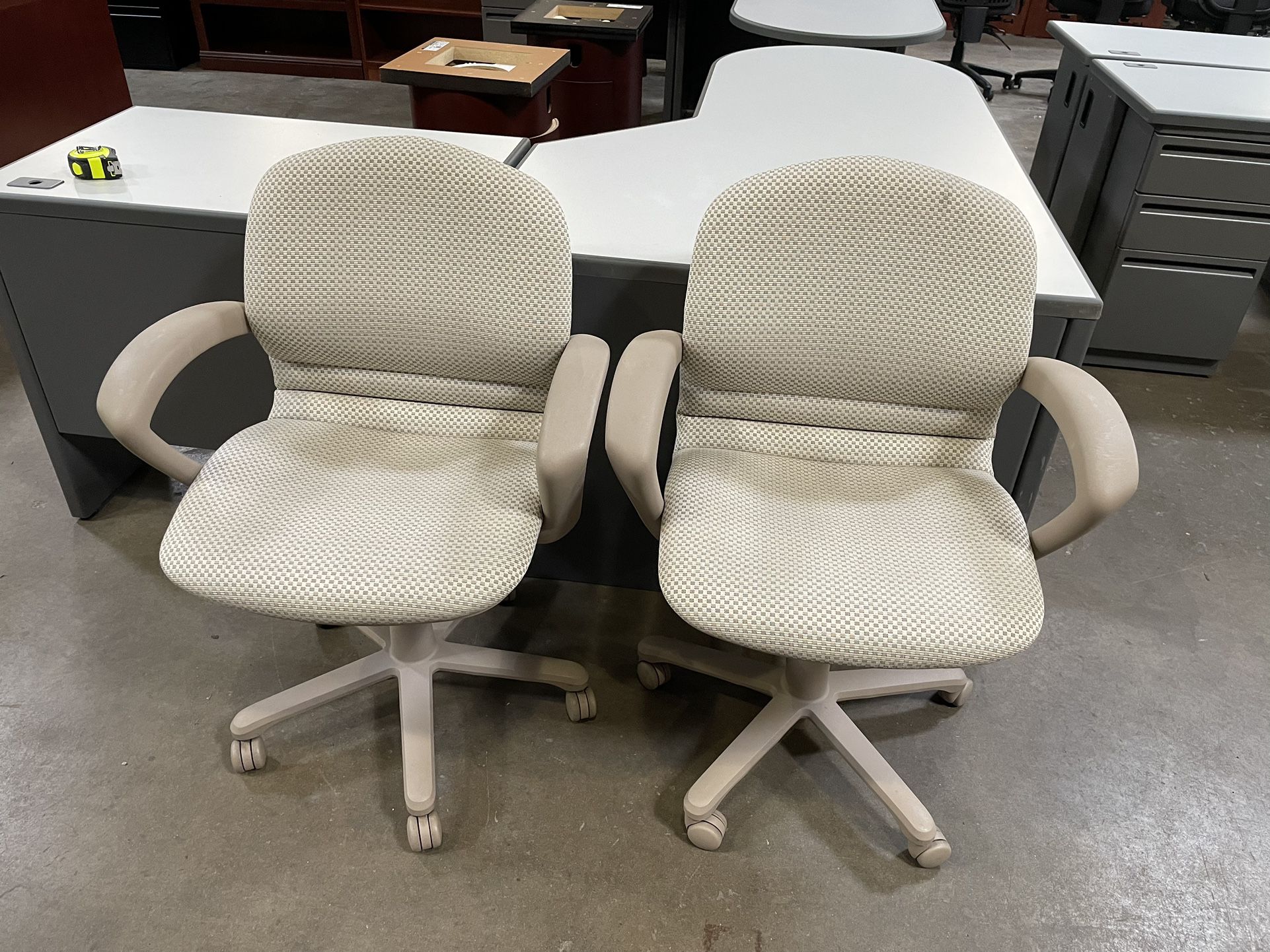 3 Matching Steelcase Office Rolling Computer Chairs! Only $40 Ea!