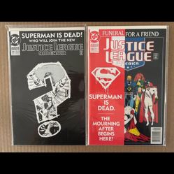 (2)”SUPERMAN” Comics. Mint!! “Funeral for a Friend” # 70. “SUPERMAN IS DEAD”#71.!!! MINT!!!😎