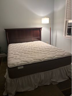 FREE queen bed frame, mattress, and box spring