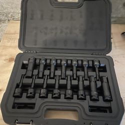Dewalt Impact Socket Set - 1/2 In Drive, Hex, SAE/MM
