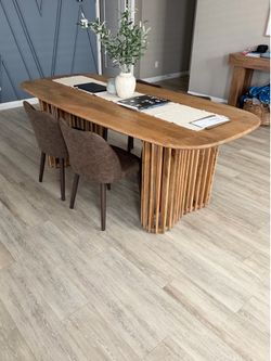 New dining table with chairs