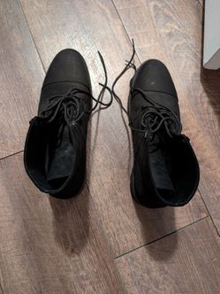 Men's Leather Thursday Black Boots sized 12 and a half