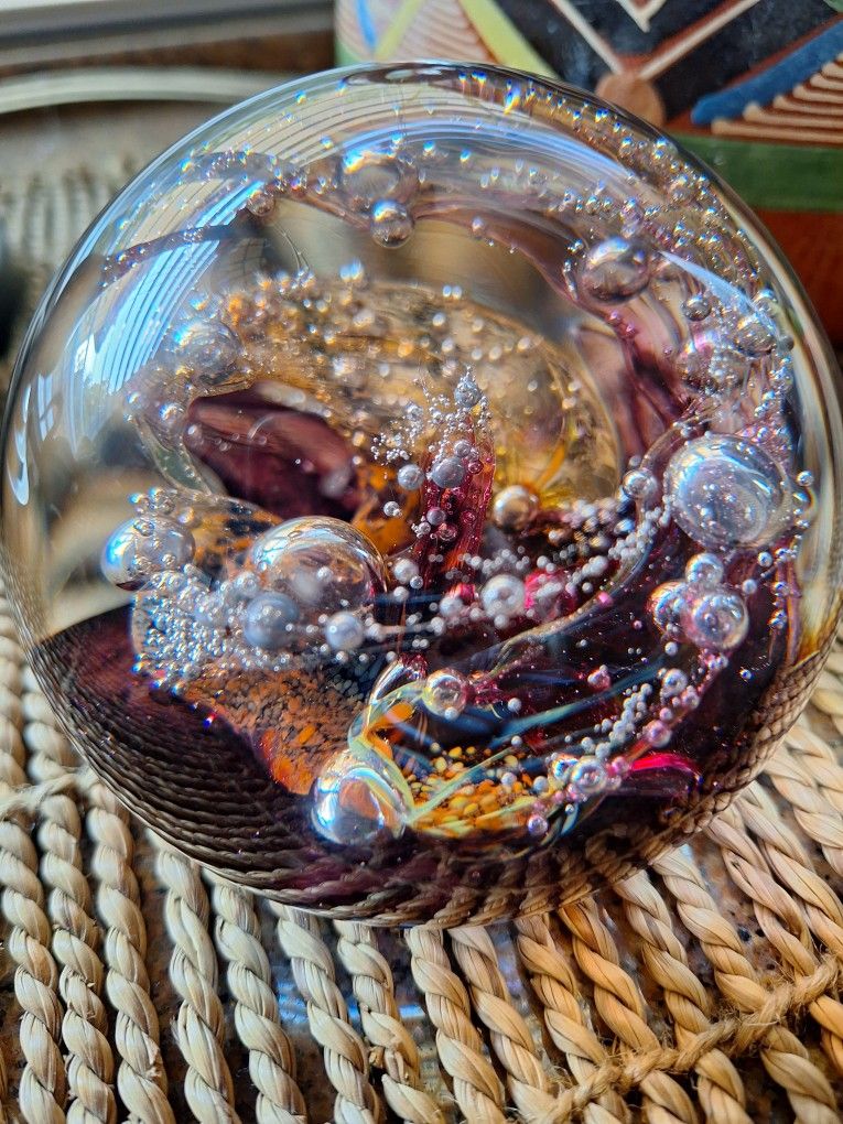 Selkirk Glass Scotland Paperweight 2001 Signed 