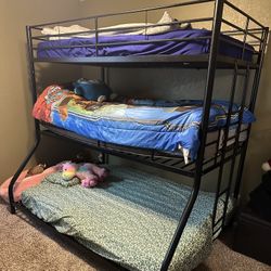 Bunk Bed Triple Black 