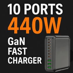 THE LAST CHARGER YOU’LL EVER NEED – 10 PORTS, 440W, PURE POWER!