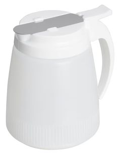 32oz Plastic Cream Syrup Dispenser With Plastic Lid And Stainless Steel Slide Cover