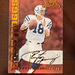 2000 Absolute Playoff Peyton Manning Boss Hoggs Auto #BH6 On Card Autograph!