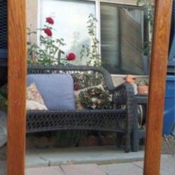 VINTAGE MIRROR MADE USA  26"1/2 L×49"H 