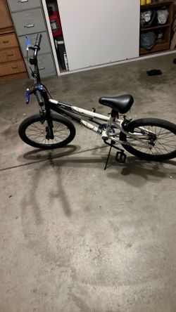 Kent Ambush 20” BMX bike. Good overall condition. Needs two new tires. Frame, brakes and drivetrain are in good shape.