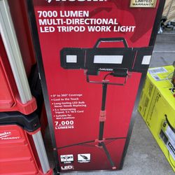 Husky 7000-Lumen Multi-Directional LED Tripod Work Light