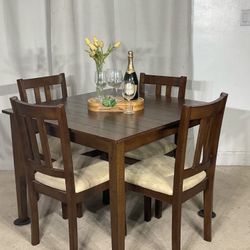 Compact Kitchen Dining Table With 4 Chairs 