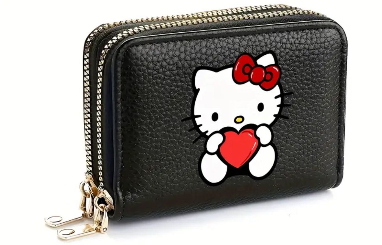 Hello Kitty Retro Zipper Wallet With Key Chain And Hopefully A Mercedes Benz Key!