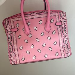 Bags, Pink Bandana Print Handbag