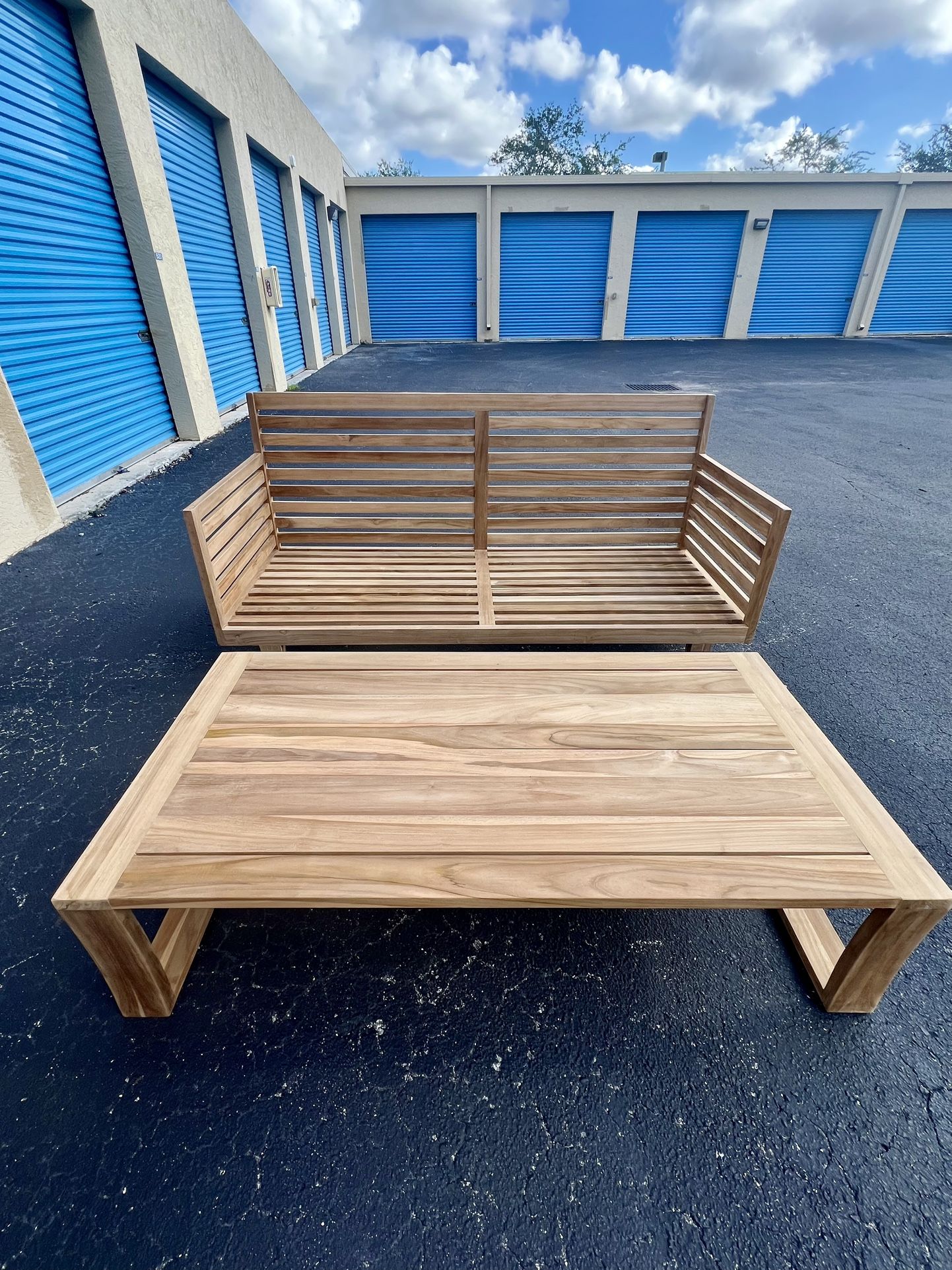TEAK Sofa and Table Set