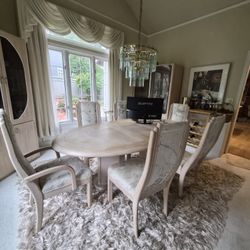 Moving: Elegant Traditional Formal Dining Room Set With 2 China Cabinets and 6 Chairs