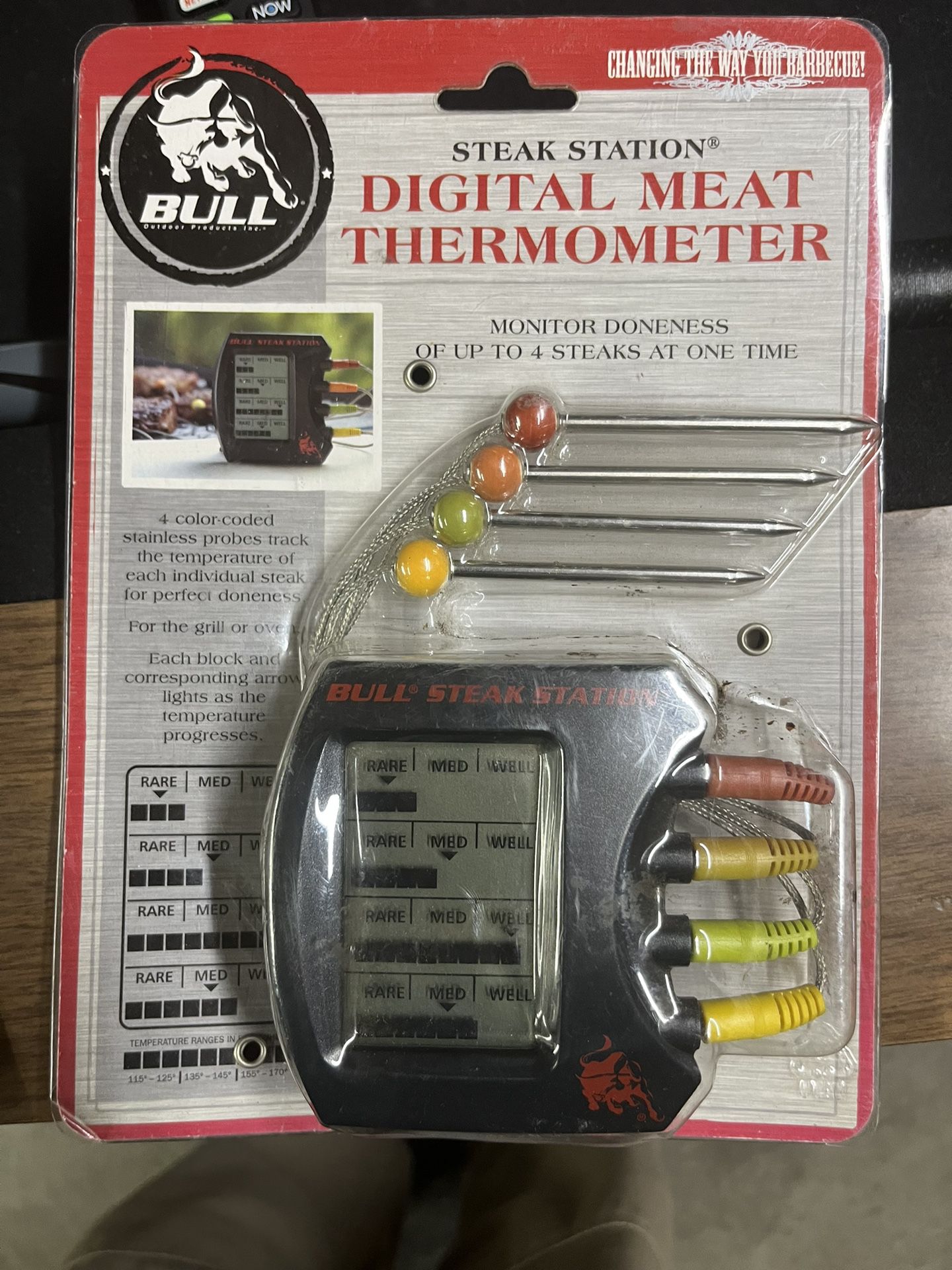 BBQ Bull Steak Digital Meat Thermometer 