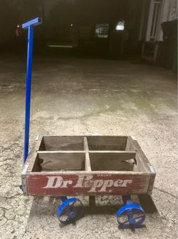 Vintage Dr Pepper Wooden Wagon