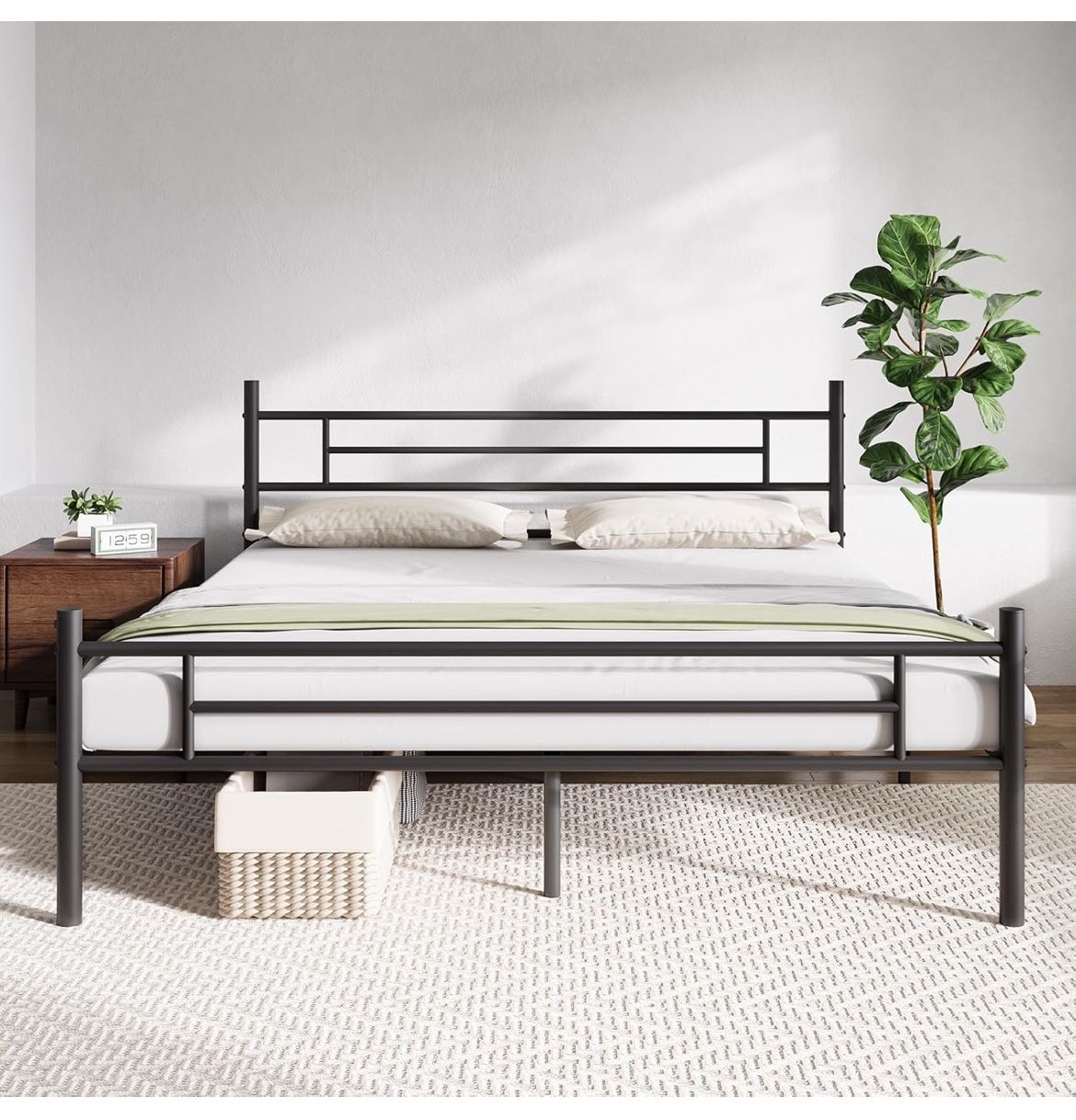 Novilla King Size Bed Frame with Headboard and Footboard, 14 Inch Metal Platform Bed Frame King
