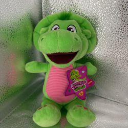 Barney’s World Baby Bop 6.5” Plush Dinosaur Mattel Fisher Price NEW WITH TAGS