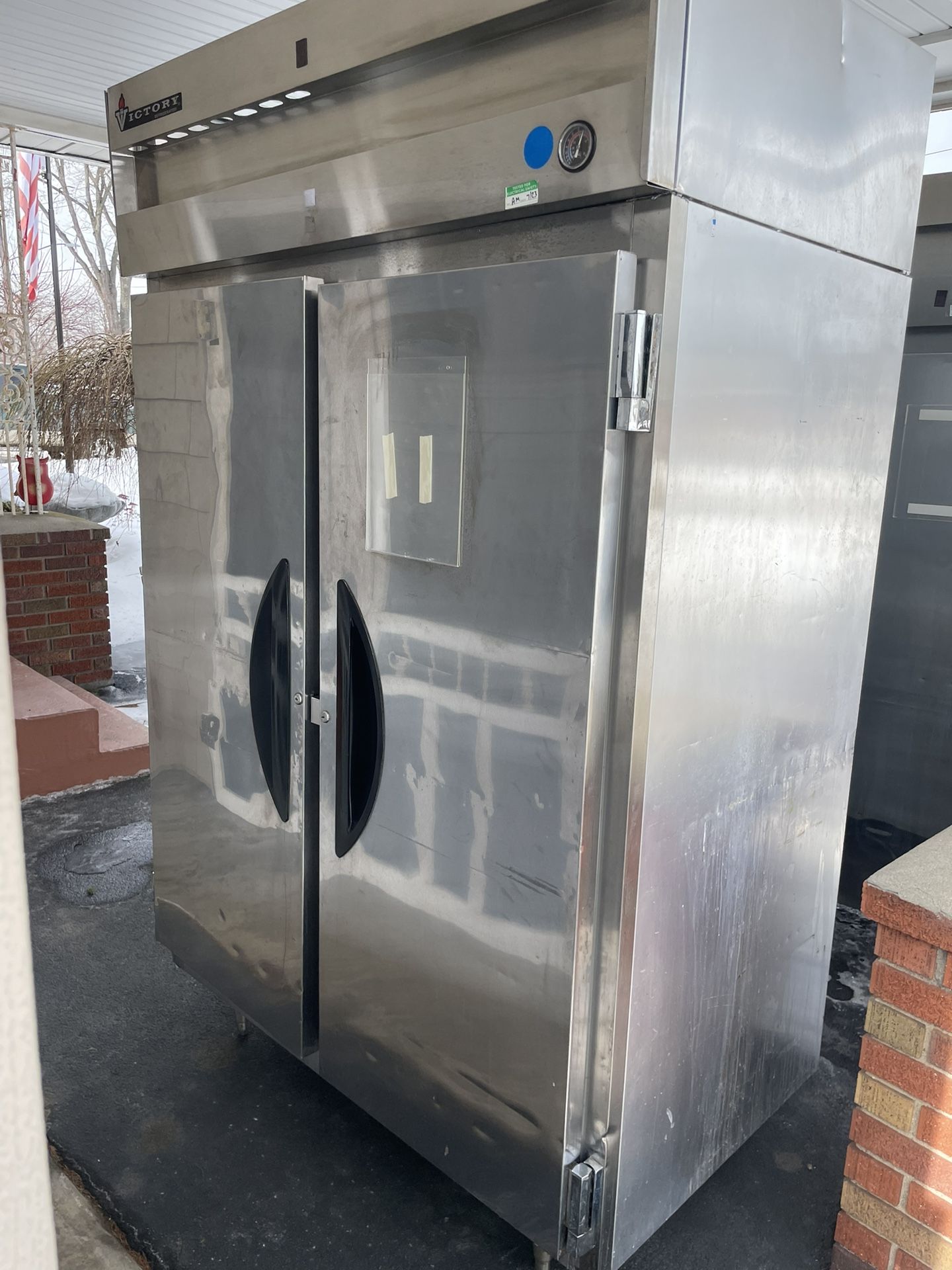 Two Victory Double Door Stainless Steel Commercial Refrigerators