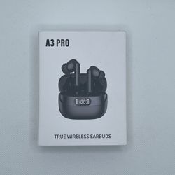 A 3 Pro True Wireless Earbuds ..id Cell Phone White Brand New