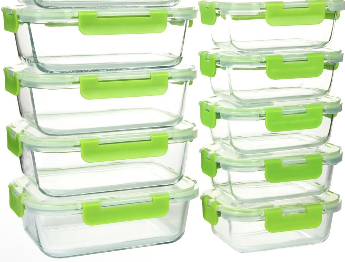 9 Piece Glass Food Storage Containers 