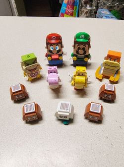 LEGO Super Mario & Luigi Interactive Figures with Bowser Jr. and Enemies Lot
