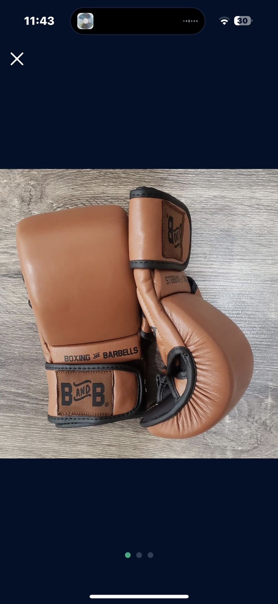 Barbell and Boxing Gloves