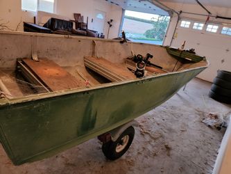 14ft Auluminum Boat With Trailer And Motor
