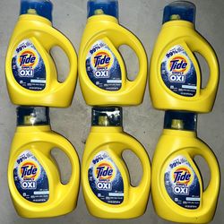 6 bottles Tide Simply +Oxi Liquid Laundry Detergent, Refreshing Breeze, 20 Loads