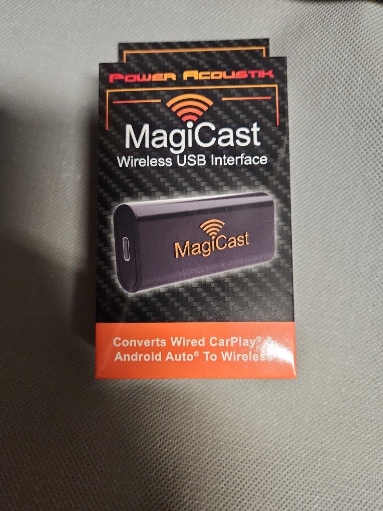 Power Acoustik MC-1 MAGICAST Wired To Wireless USB Interface For Carplay And Android Auto Converter