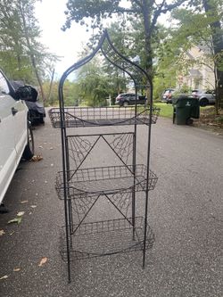 Wrought Iron Basket Shelf. 