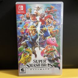 Super Smash Bros Ultimate for Nintendo Switch video game console system like new Mario brothers lite oled 2