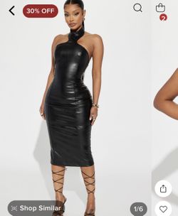 fashionova Dress Leather Size 2X