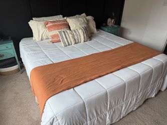 King Size Bed with Metal Platform Frame