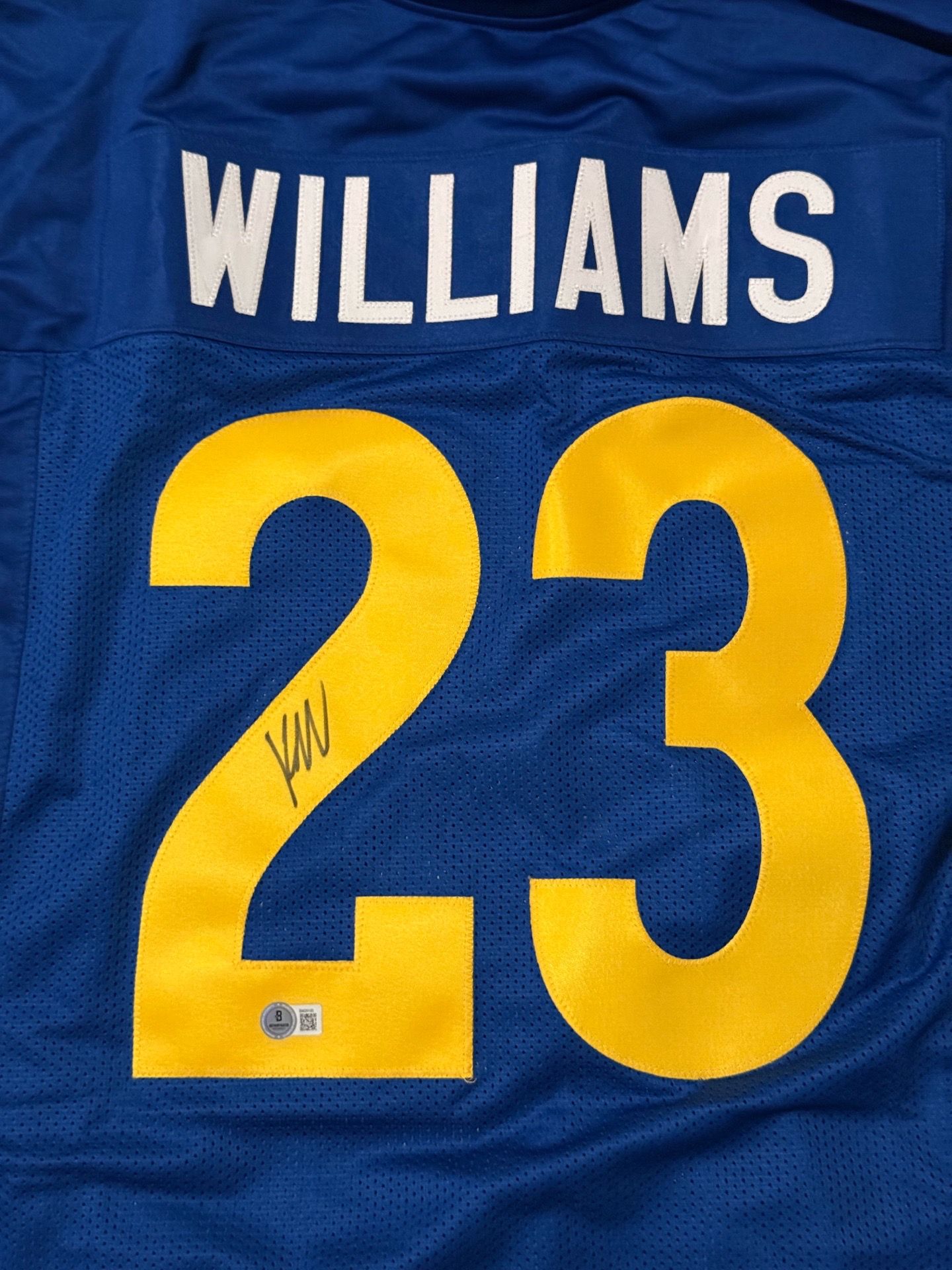Kyren Williams Signed Los Angeles Rams Custom Jersey Beckett COA