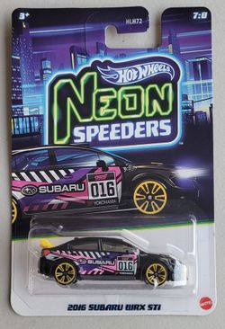2026🔥 Hot Wheels Neon Speeders 2016 Subaru WRX STI